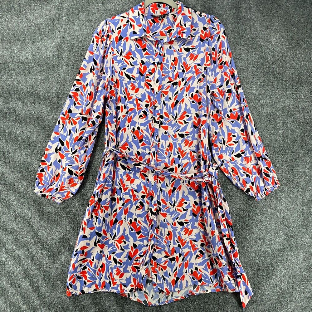 Well Worn Dress Womens M Floral Button Up Prairie Cottagecore Boho Peasant Shirt